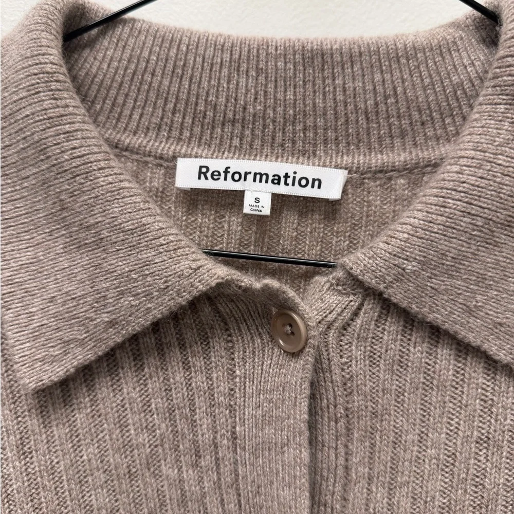 REFORMATION fantino cashmere collared cardigan. sz small - Picture 3 of 4